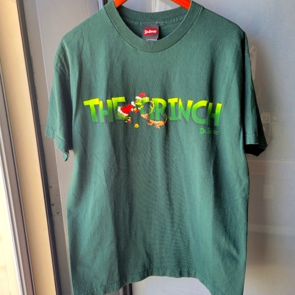 Dr. Seuss Other - Vintage AAA Dr Seuss 2001 T shirt THE GRINCH Graphic Large Green Short Sleeve